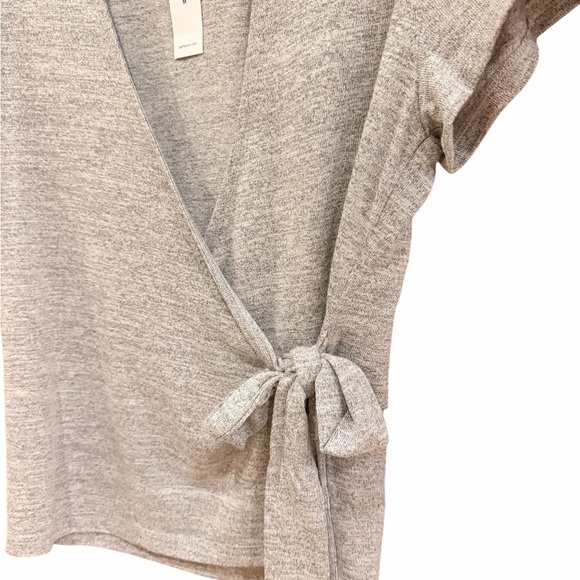 2 for $20‼️ GAP NWT Gray wrap top sweater 🩶 - Picture 2 of 3